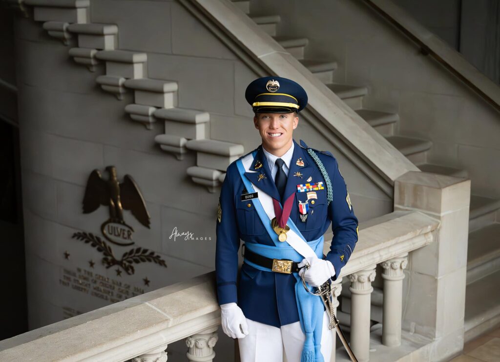 Culver Academies Company Senior Portrait in the Culver Legion building. 